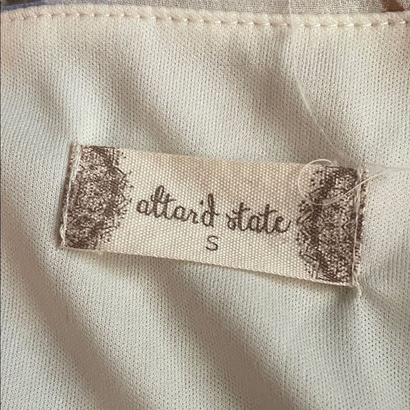 Altar'd State Blue and Cream Floral Long Sleeve Dress - Picture 2 of 3